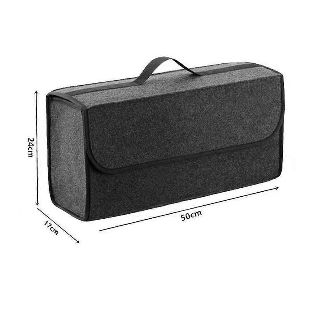 Car Storage Bag Trunk Organizer Box Anti Slip Portable Foldable Soft Felt Storage Box Car Storage Box Auto Stowing Tidying