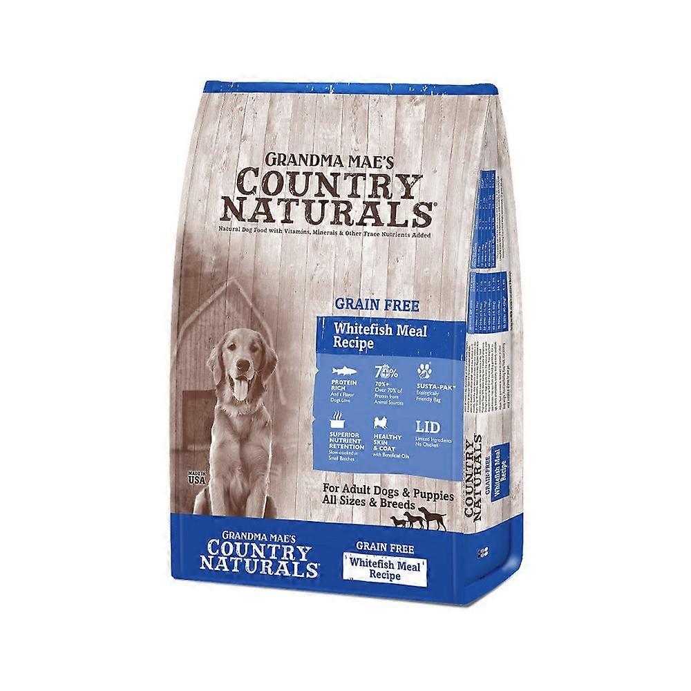 Grandma Mae's Country Naturals 无谷物干狗粮,白鱼,4磅