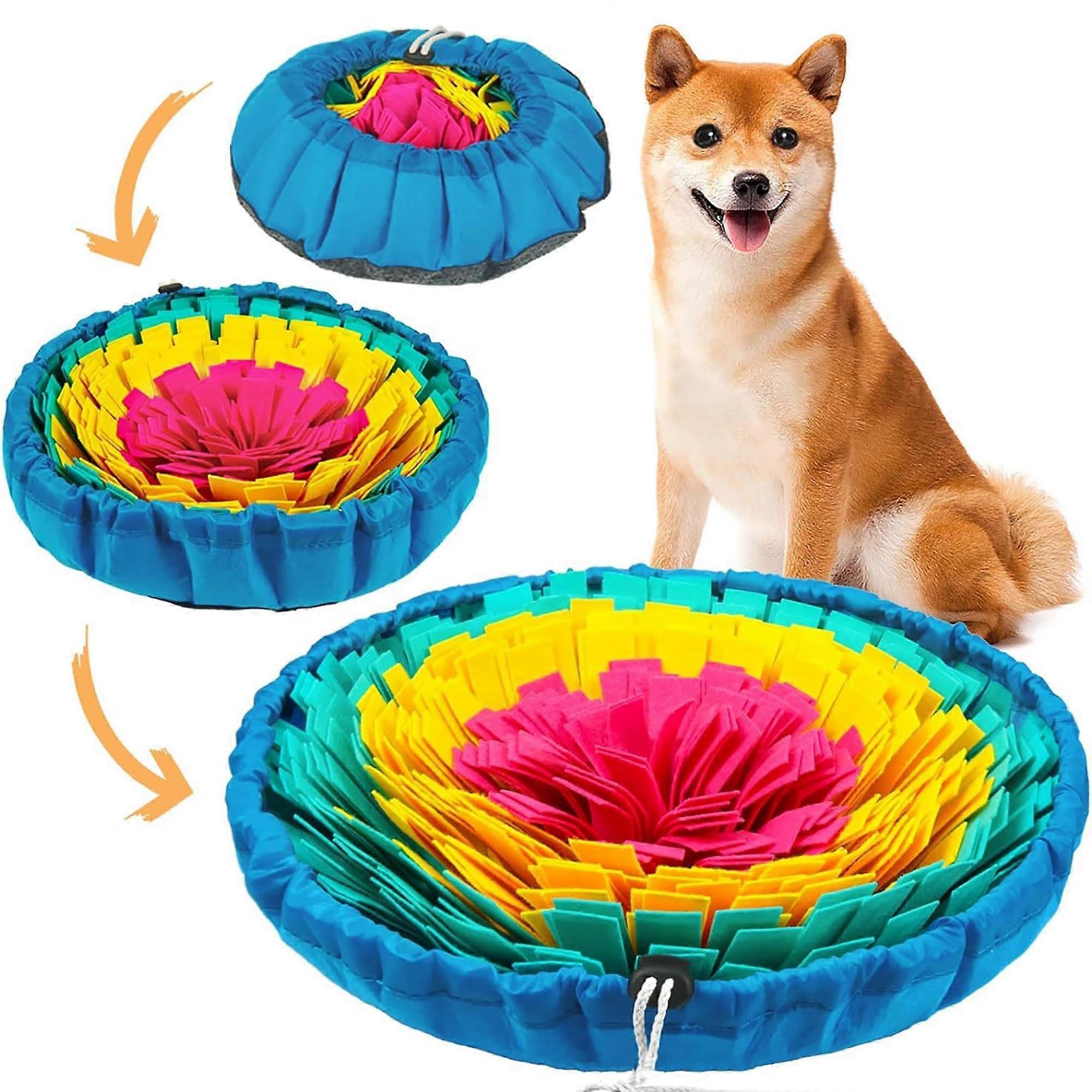 Pet Olfactory Feeding Pad Interactive Puzzle Toy For Dogs And Cats Natural Foraging Tool Four Color Options