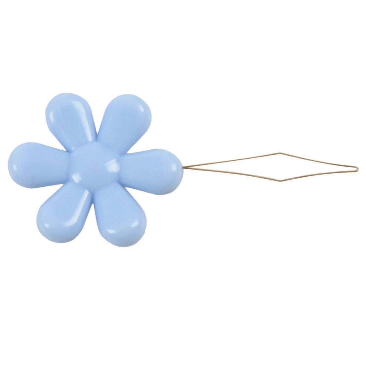 30pcs Random Color Plastic+metal Flower Head Wire Loop Diy Needle Threader Insertion Hand Machine Sewing Tool