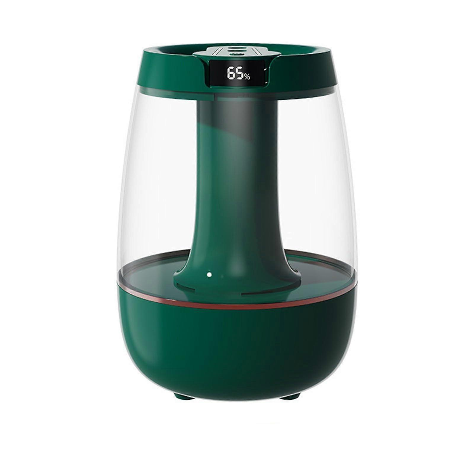 Dual Spray 3L Large Capacity USB Humidifier for Home and Office, High Fog Volume, Green Color Desktop Model