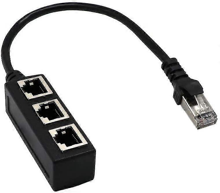 Netwerk 1 tot 3 poorts Ethernet-adapterkabel, netwerkkabel splitter, Ethernet one-to-three verlengkabel