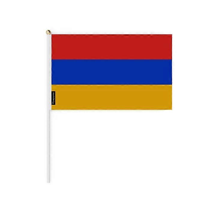 Miniature Flag - Armenia - 14 x 21 cm - Lot of 100 - Polyester - Lightweight - Double-Sided