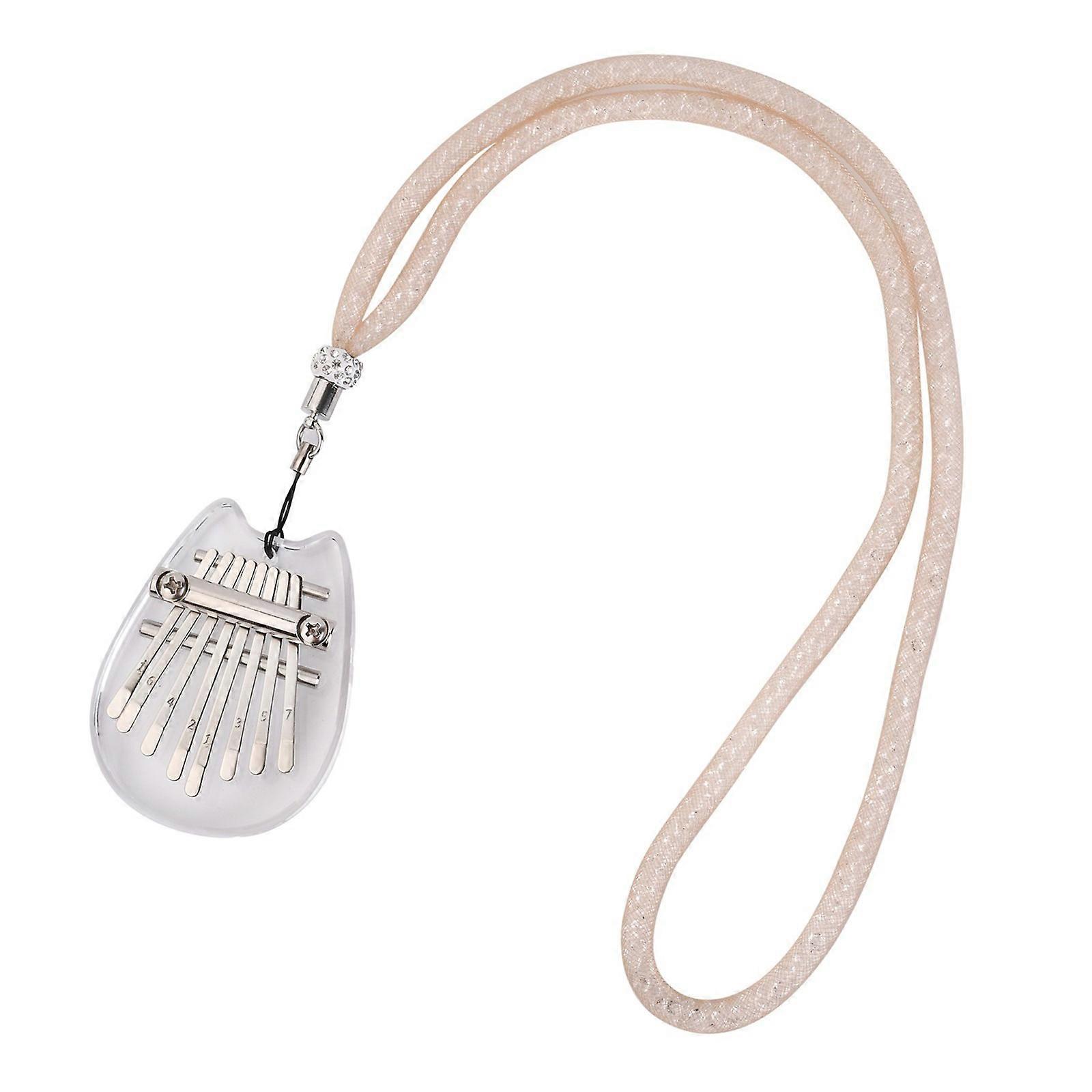 Portable Acrylic Finger Thumb Piano 8 Keys Finger Piano Small Finger Piano Beginner Keyboard Instrument Easy to Use Multicolor