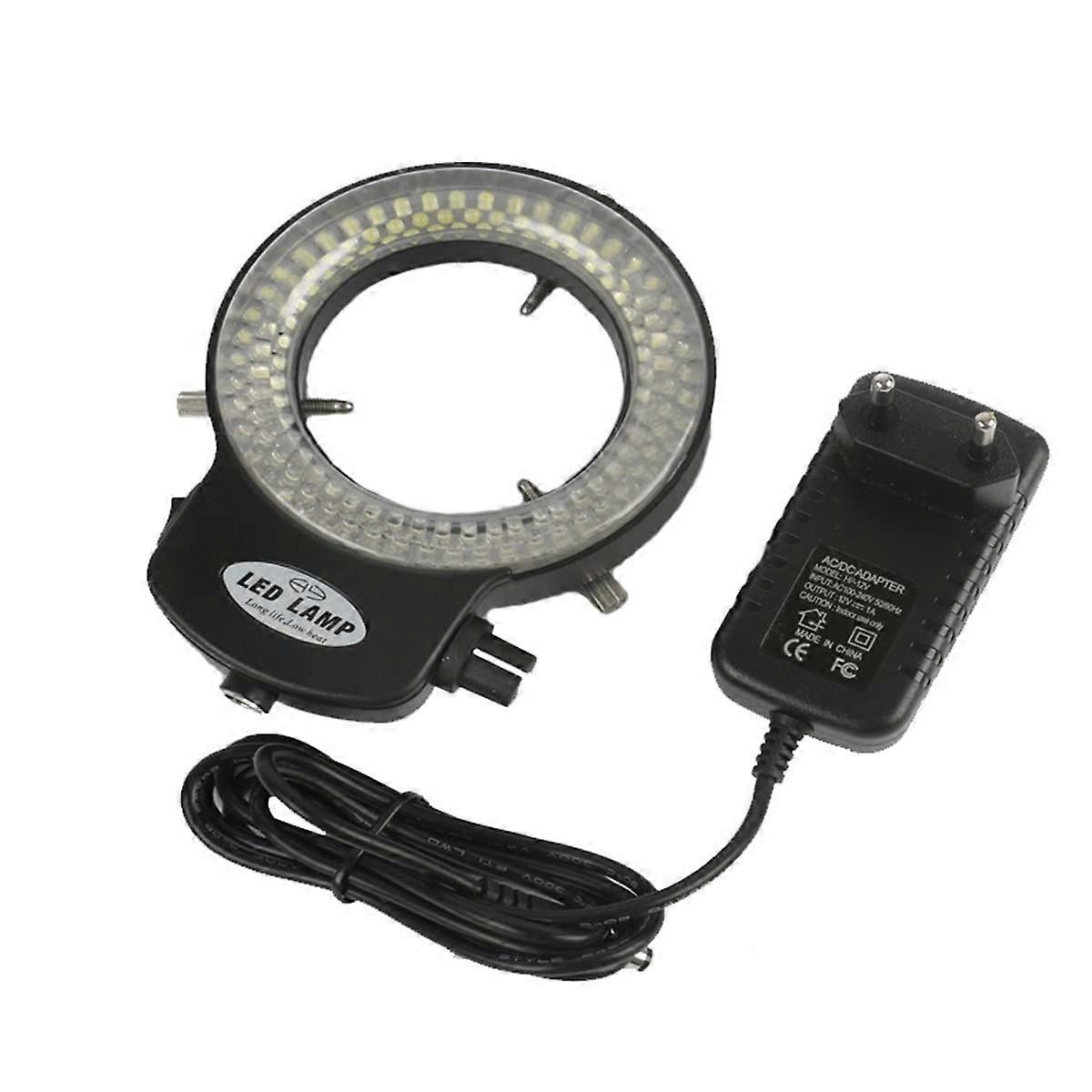 Microscope Accessories Kit 6500K 144 LED Ring Light, Stereo Microscope Digital Camera 110V240V Microscope Slides