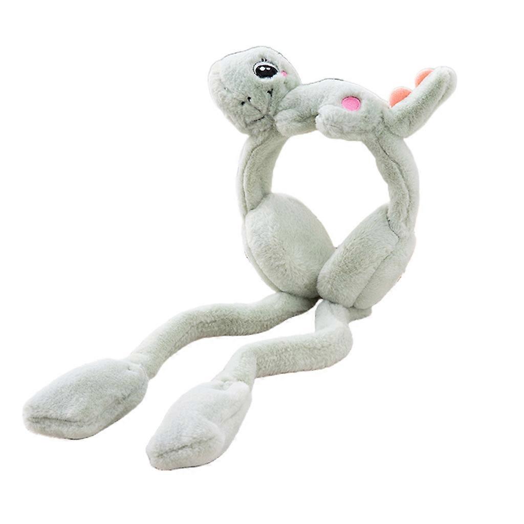 נע עבור כובע זנב ראש מבוגר קופץ דיאנוזאור לראש זנב אוזניים כיסויי אוזניים צמר דינוזאור אוזניים נמר אוזן נמר דינוזאור ירוק