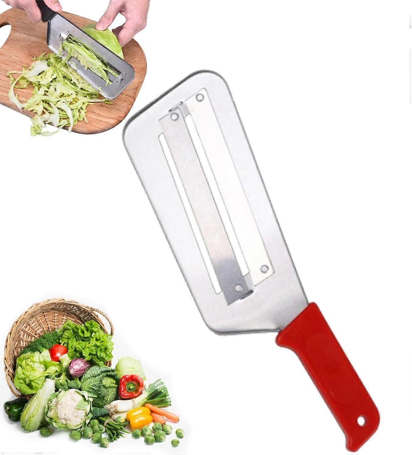 Dobbeltbladet Julienne-skærer, rustfrit stål dobbeltbladet Julienne-skærer, rivekniv i rustfrit stål, kålkværnskæremaskine, grøntsagsskærer