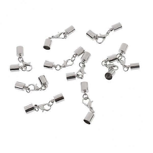 10X 10 stuks Sieraden eindkappen sluitingen karabijnhaken voor leren riemen