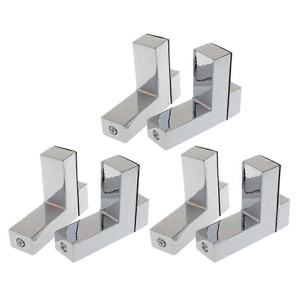 Solid Metal Adjustable Wood/Glass Shelf Bracket Wall Mount 6pcs