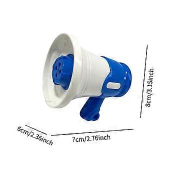 2x Mini megafono giocattolo con disco, megafono per bambini, ideale per attività e mercatini, colore blu