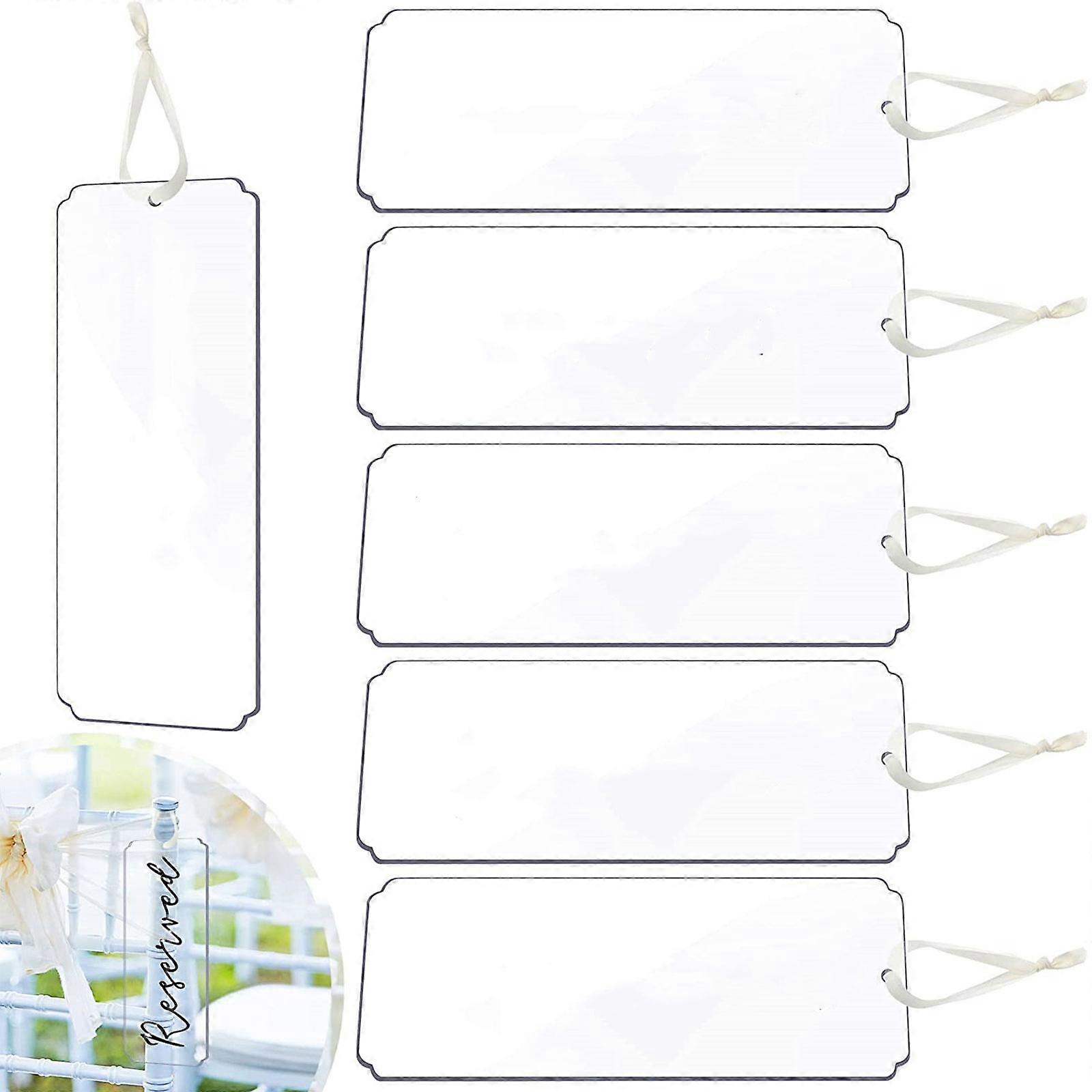 Clear Acrylic Blank Fillable Tags 6pcs/set Seating Chair Number Name Cards