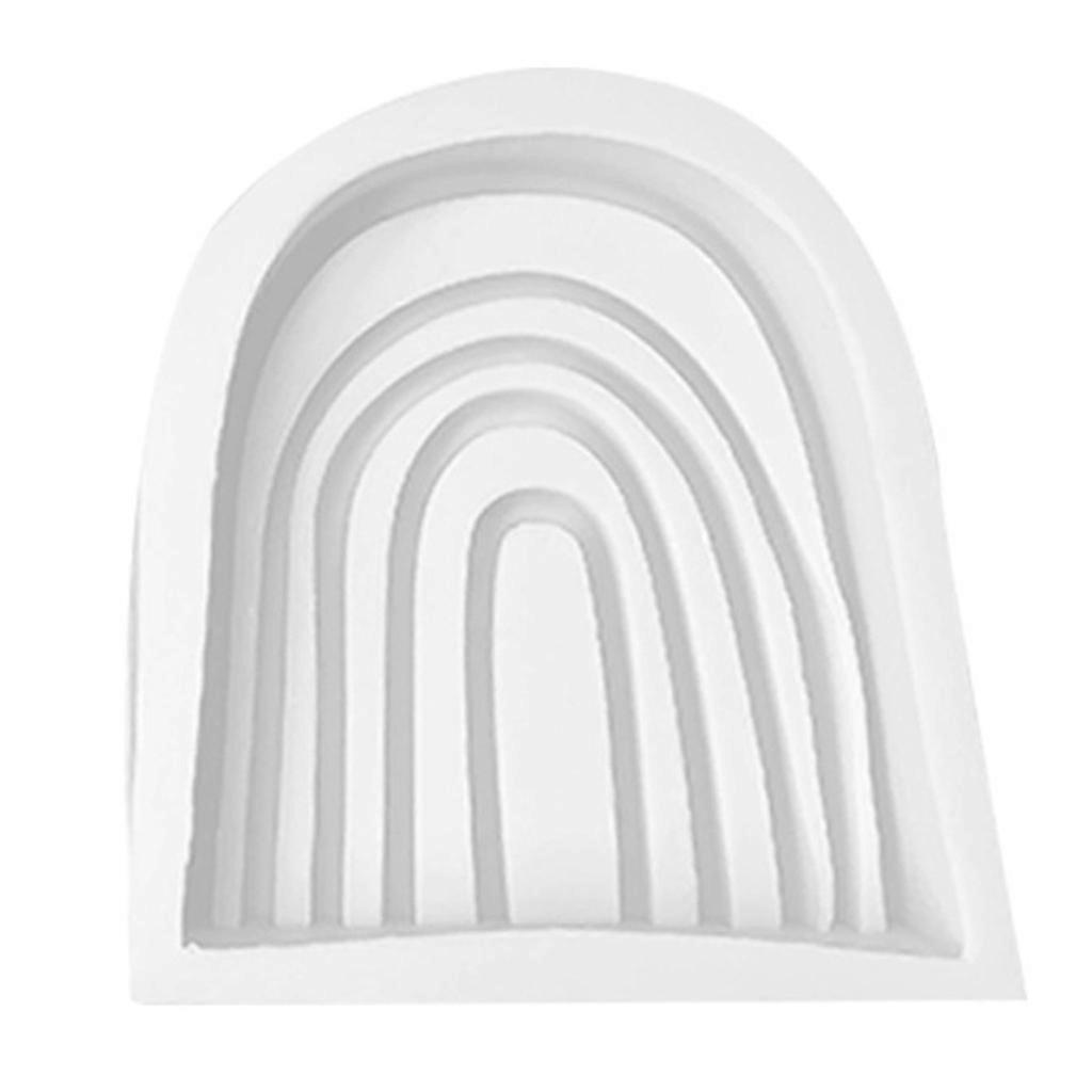 3D Rainbow Bridge Silicone Candle Mold Multifunctional Crystal Resin Silicone Mould for Handmade Scented Candles Soaps Multicolor