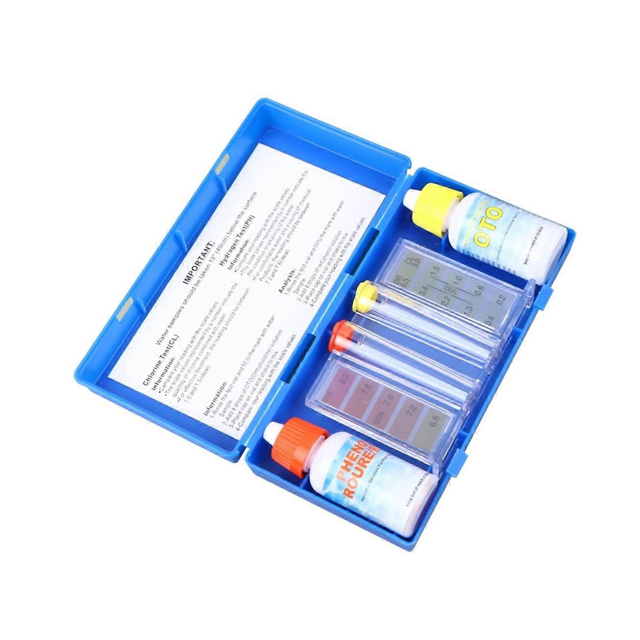 1 Set Test Solution for Spa Water Swimming Pool Reagent PH Test Liquid Chemical Test Solution Pool Test Agent Blue