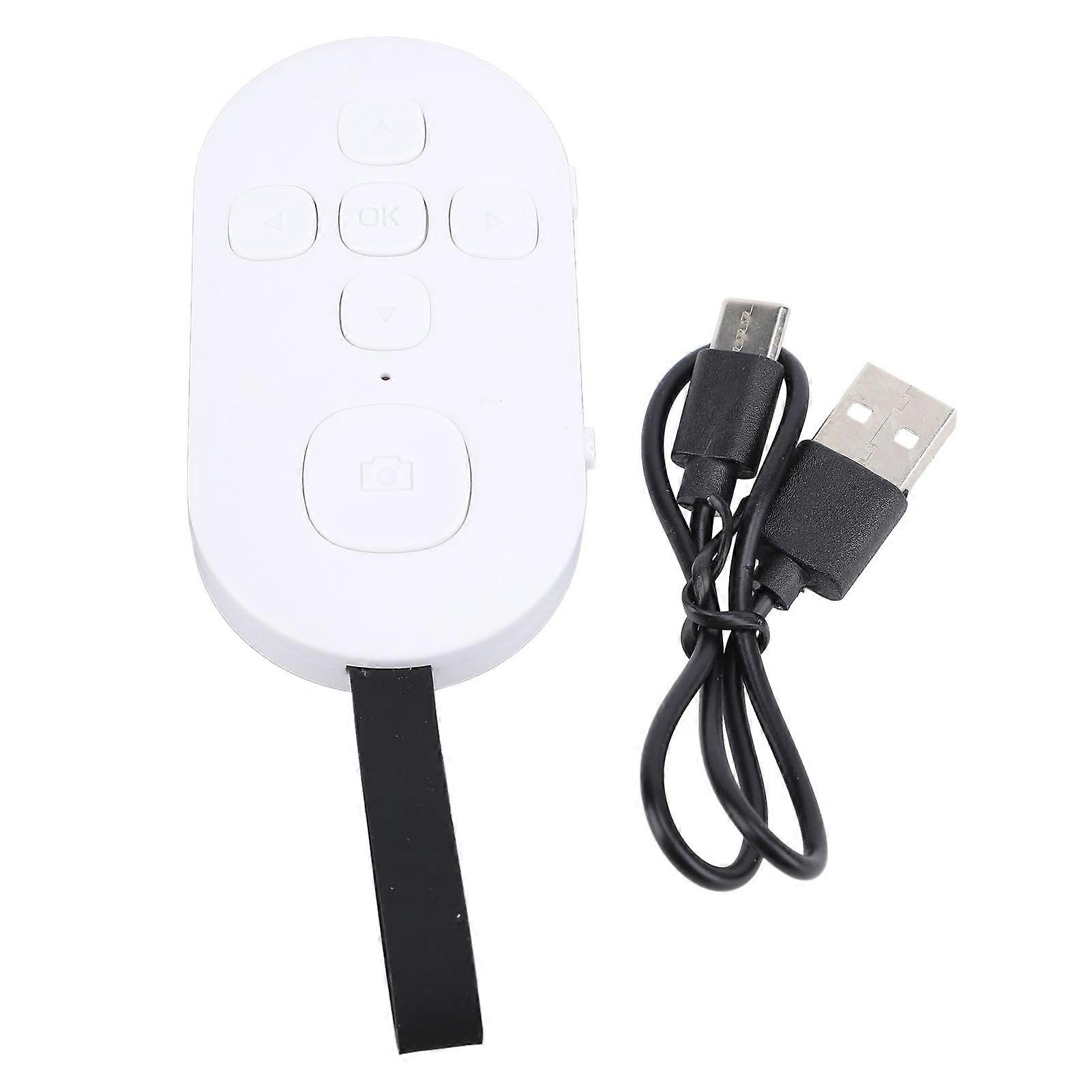 Scrolling Remote Control Page Turner BT for TikTok Mobile Phone Tablet Camera Shutter Photo Video Accessories White