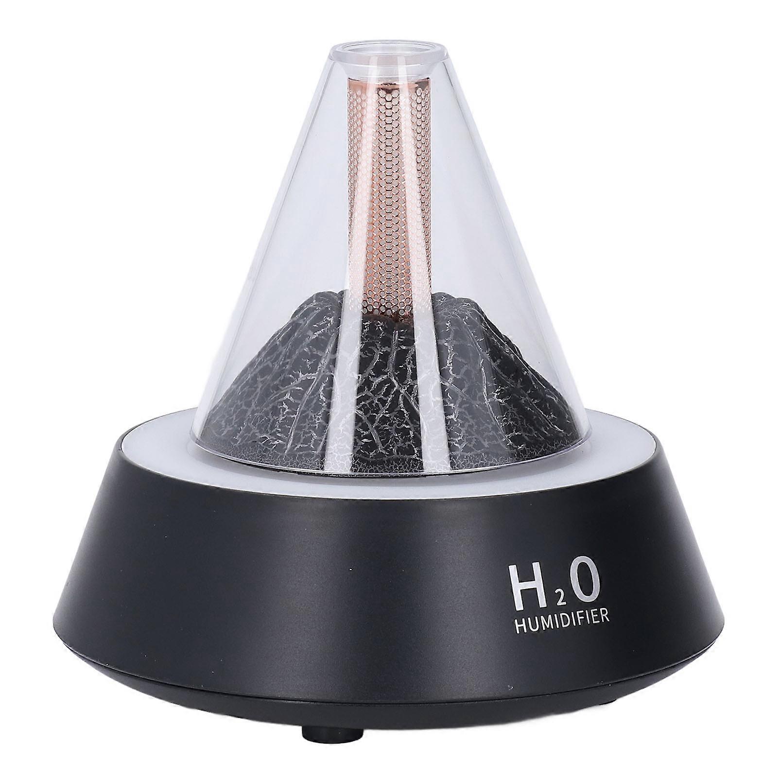 Volcano Aromatherapy Diffuser 7 Color LED Ambient Light Multiple Modes Quiet Auto Shut Off 80ml Volcano Humidifier Diffuser for Bedroom 183A Black 