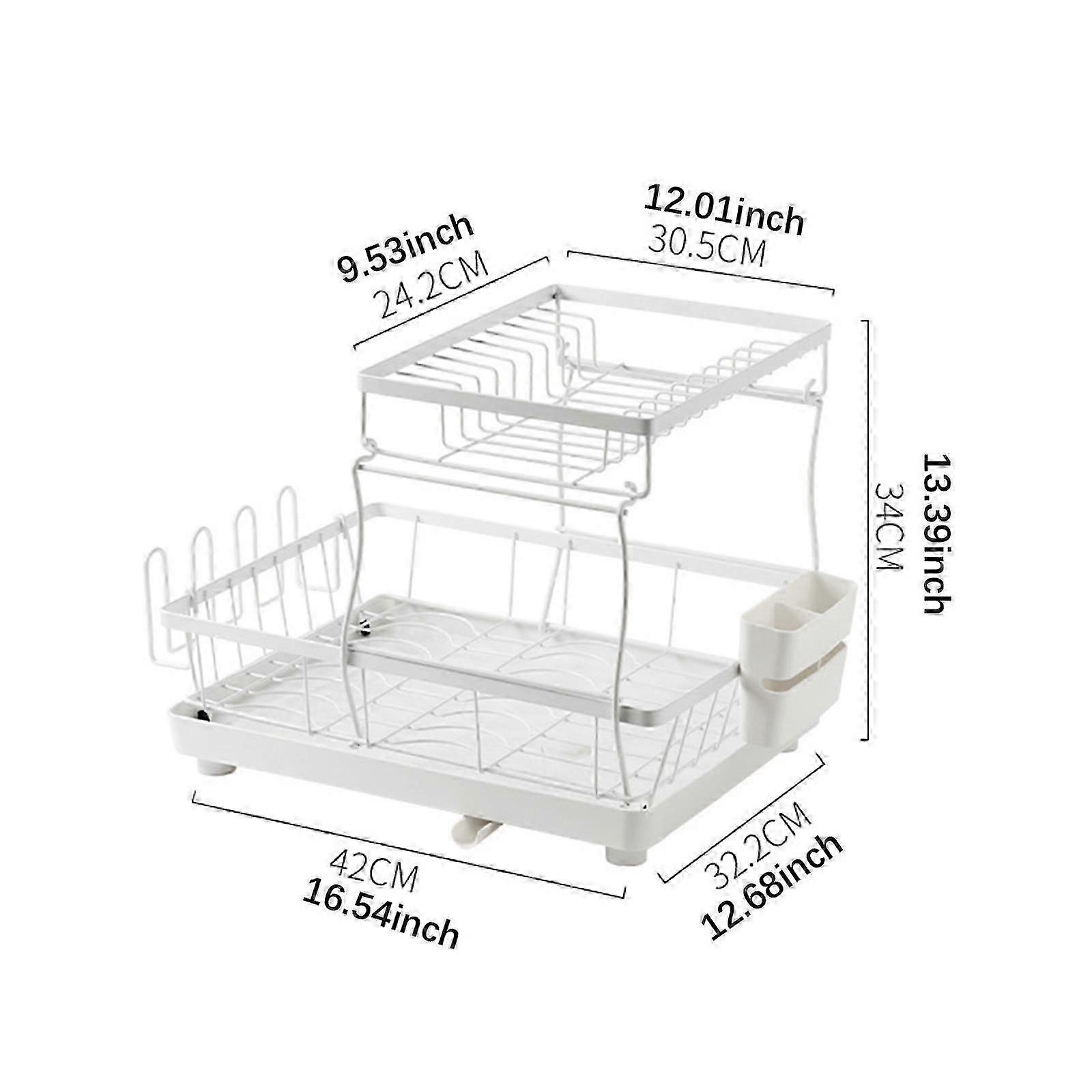 Dish Drying Rack Stable Saving Space Dishes and Bowls Storage Rack for Hotel Small
