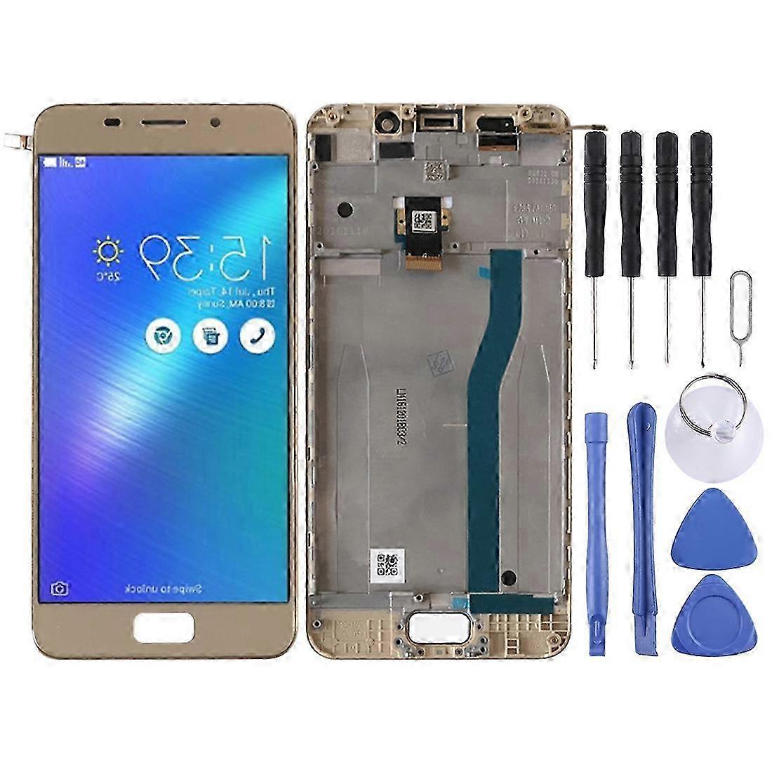 25-26 OEM LCD Screen for Asus Zenfone 3S Max ZC521TL X00GD Digitizer Full Assembly with Frame（Gold)