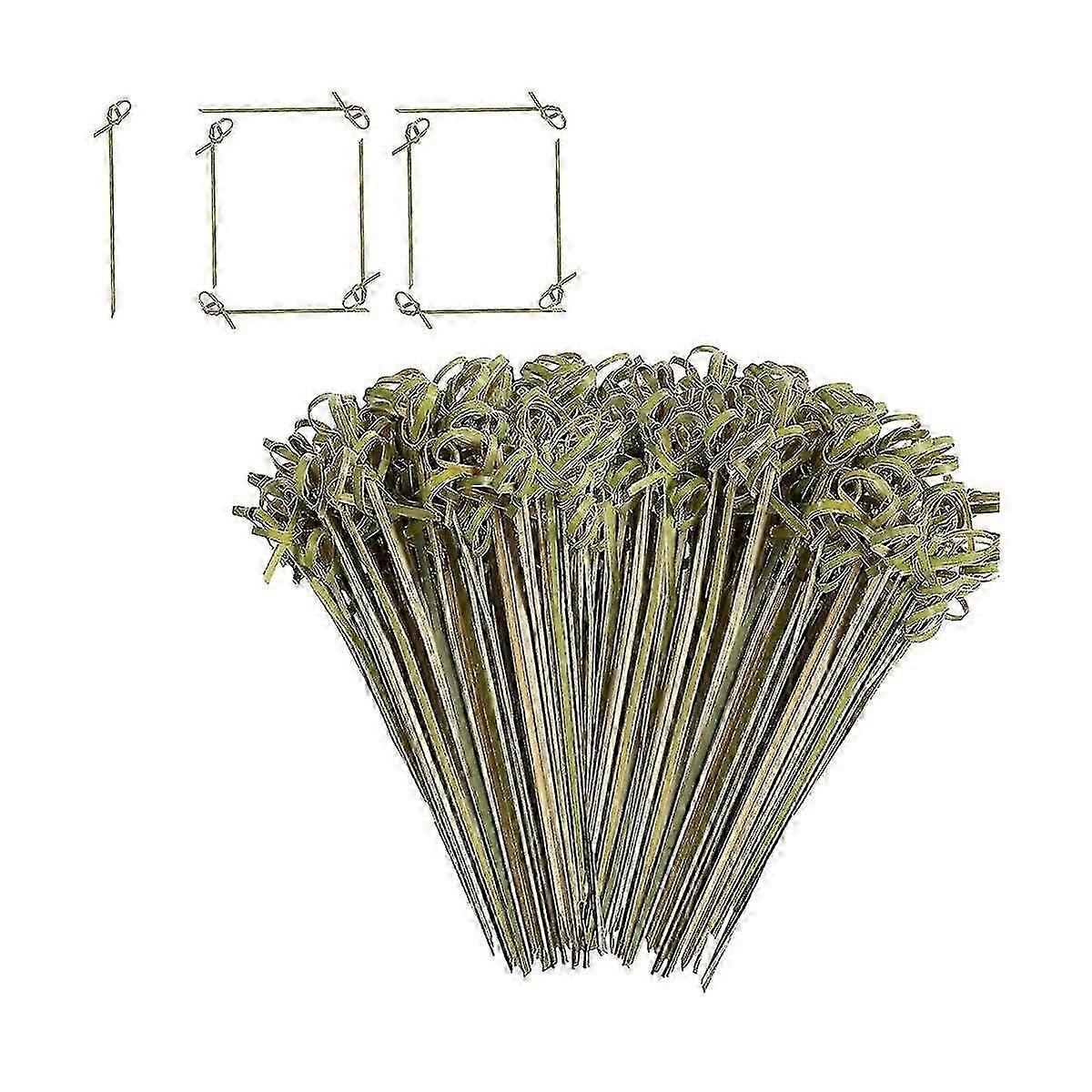 200 Pcs Bambu Cocktail Sticks Decoração a Granel, 4,7 Polegadas Bambu Fruit Kabob Espetos Alimentos Picaretas