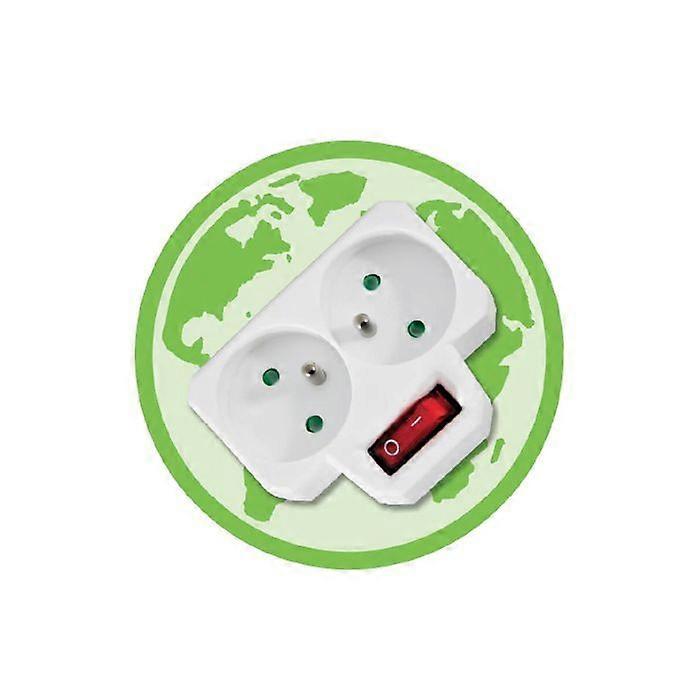 Blok van 2 stopcontacten met stand-byschakelaar