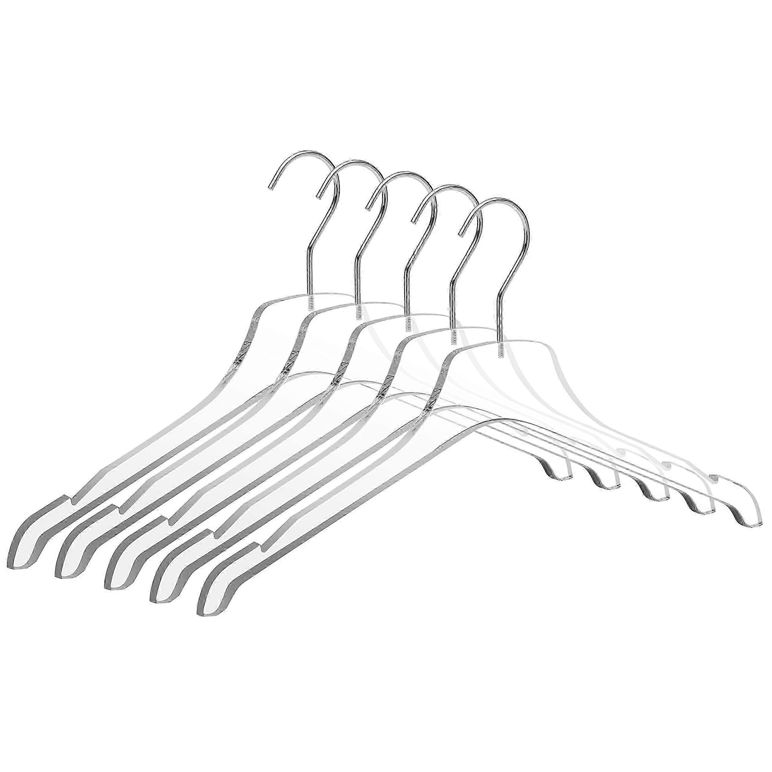 20-Pack Clear Acrylic Hangers for Suit Jackets
