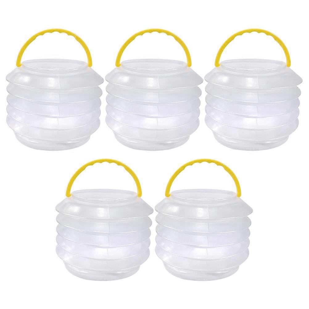 5 Sets Portable Foldable Brush Washing Bucket Collapsible Wash Pen Bucket
