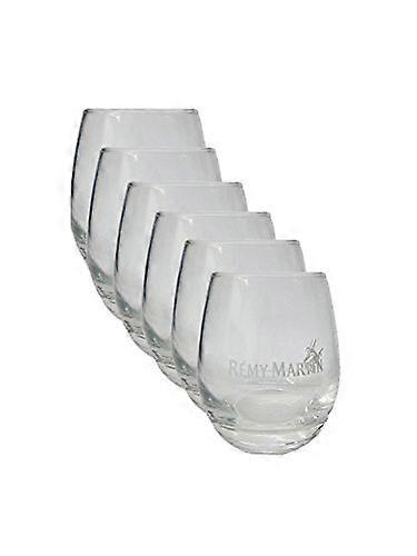 Remy Martin glasses 6 x with calibration mark 2 and 4 cl