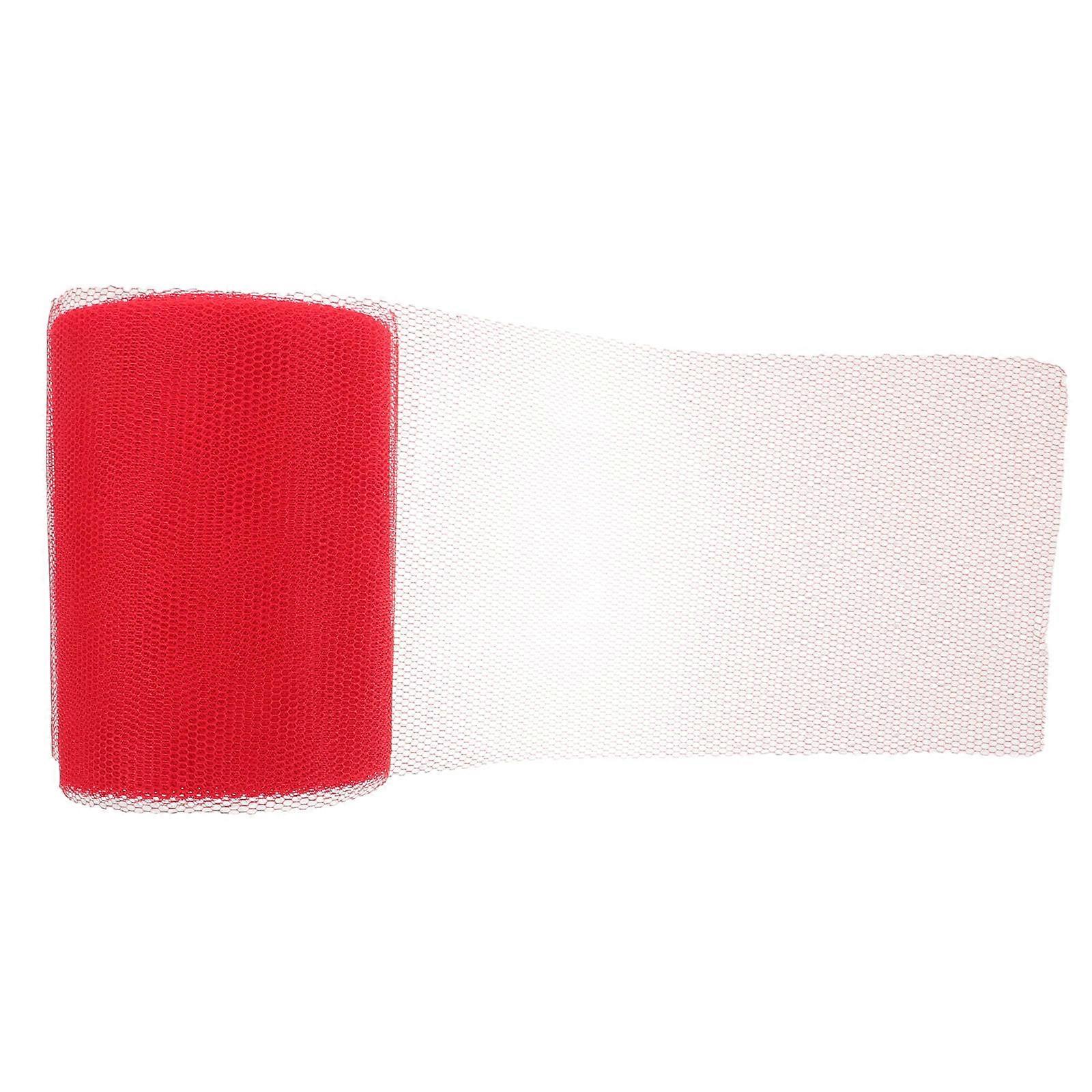 Flexible Rolled Gauze Wedding Mesh Decorative Breathable Fine Mesh Design Red 3000.00X13.50X0.10cm 1 Roll
