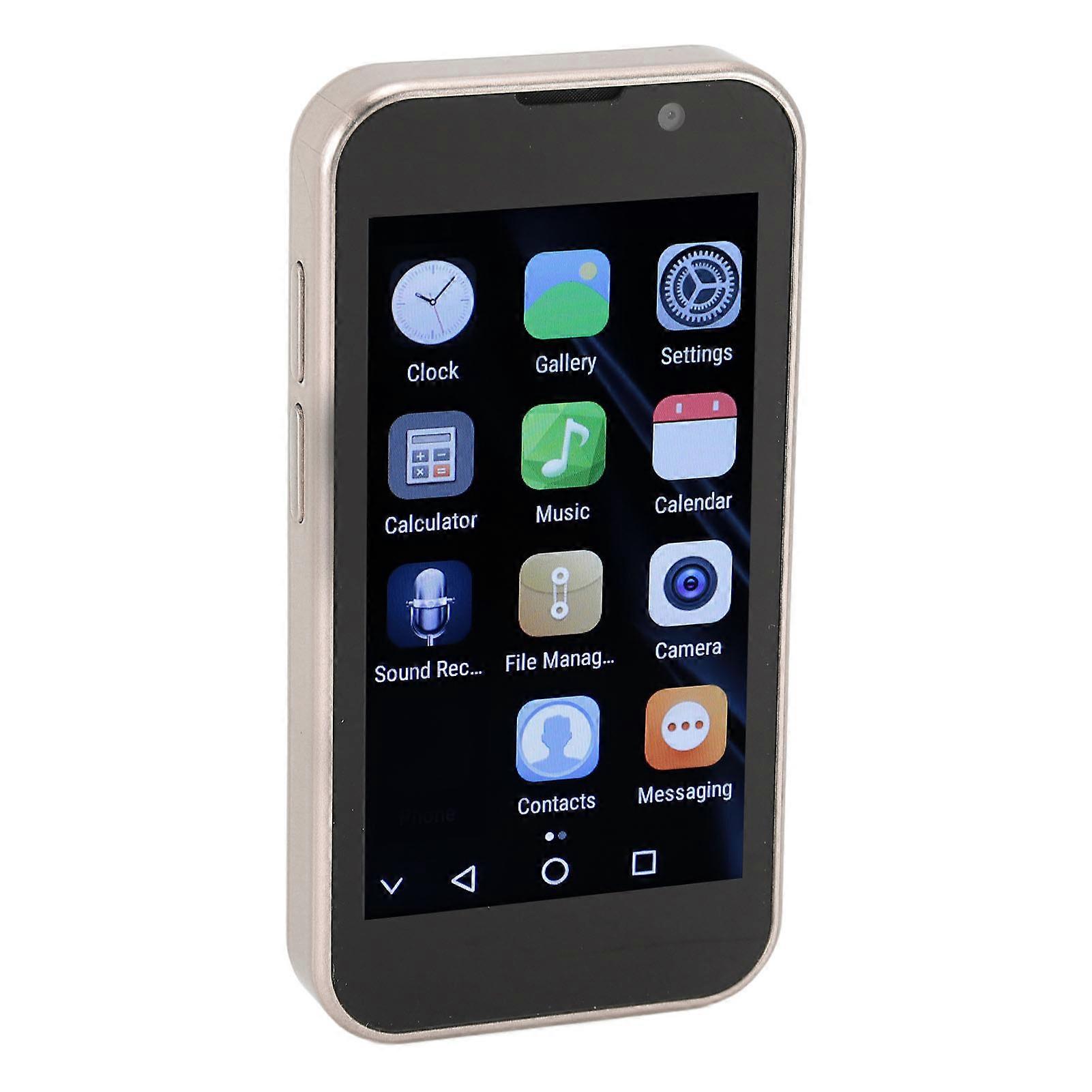 3G Smartphone for XS18Pro 3.0 Inch Color Screen WiFi GPS Quad Core Small Cell Phone for Android 9.0 2GB RAM 16GB ROM Gold 