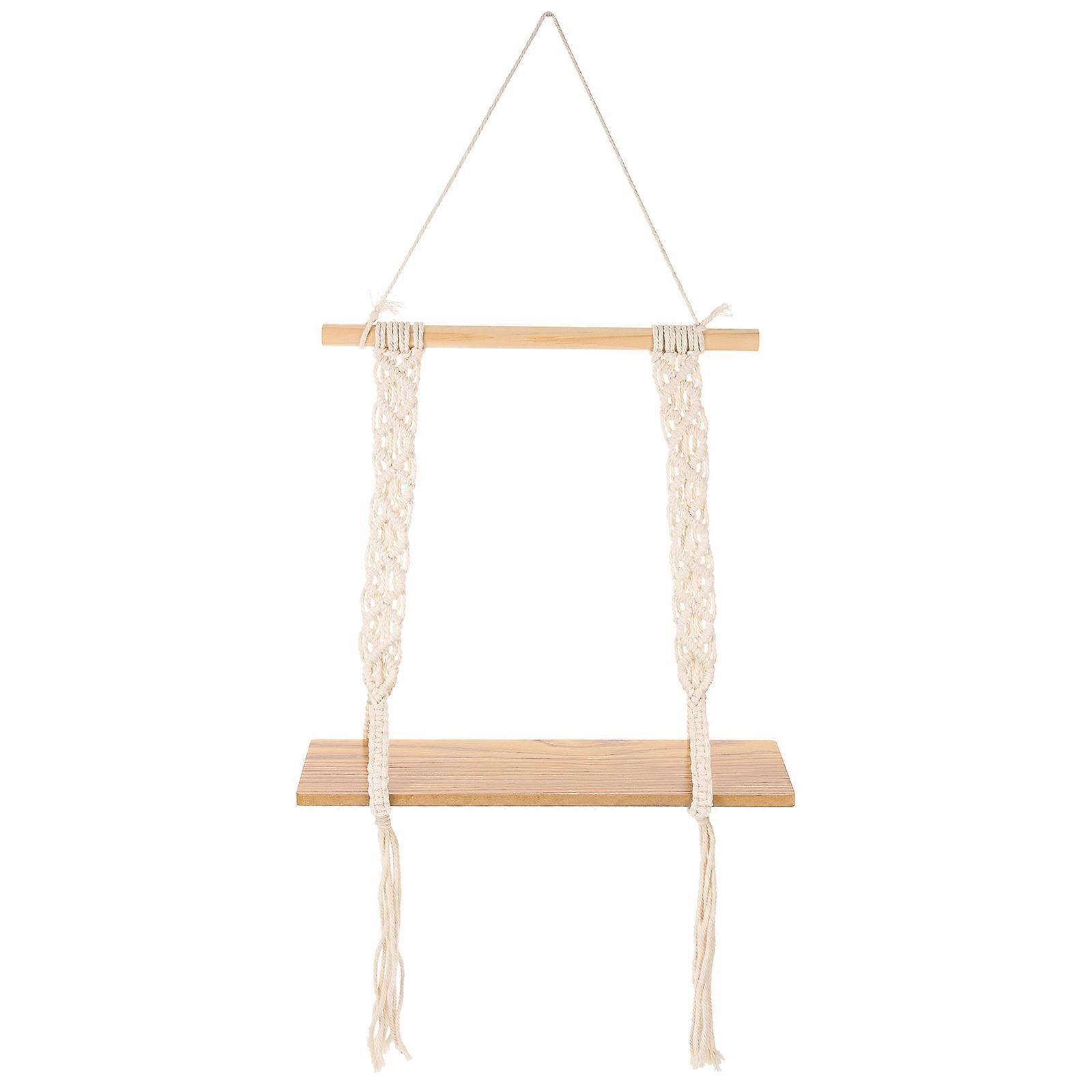 Bathroom Wall Towel Rack Boho Wooden Toilet Paper Holder Homeowners Interior Design Enthusiasts 58.00X30.0cm Storage 1Set