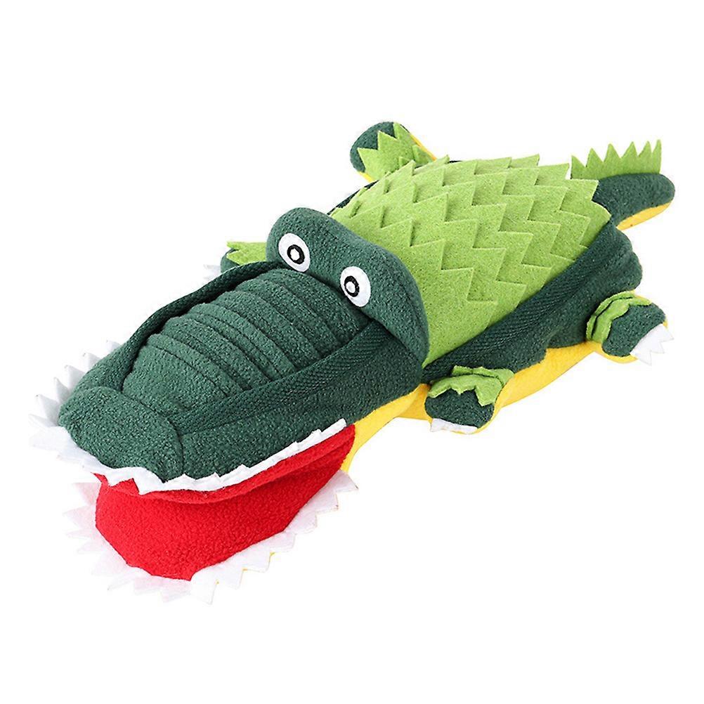 Food Hidden Toy Puppy Sniffing Toy Interactive Play Indoor Play 40X23X11CM Crocodile Shape 1Pcs