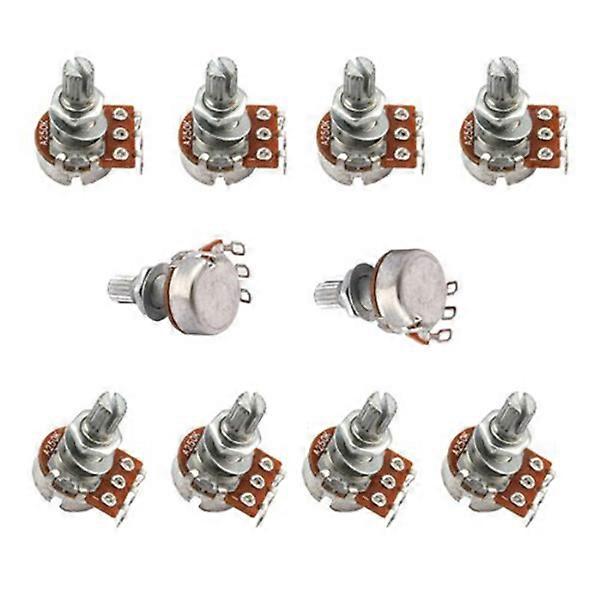 Volume Control Electric Guitar A250K Volume Potentiometers For Guitarists Base Diameter 16mm Silver 10Pcs
