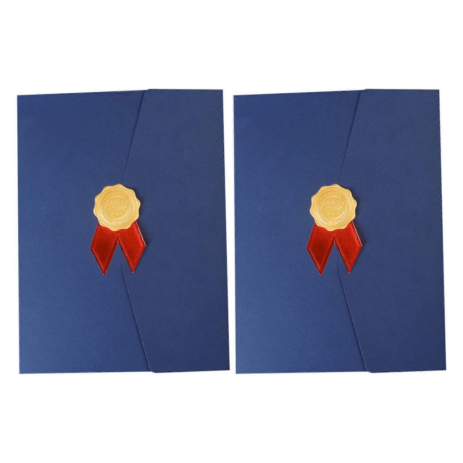 Diploma Cover Paper Material Certificate Protector Graduation Ceremony 2Pcs