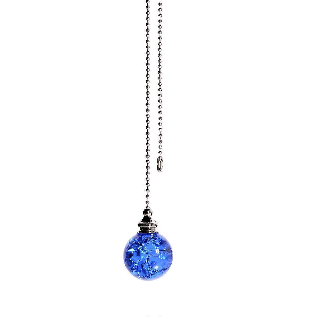 Light Pull Chain Decorative Cracked Grain Ball Style Blue 55x3x3cm 1Pack