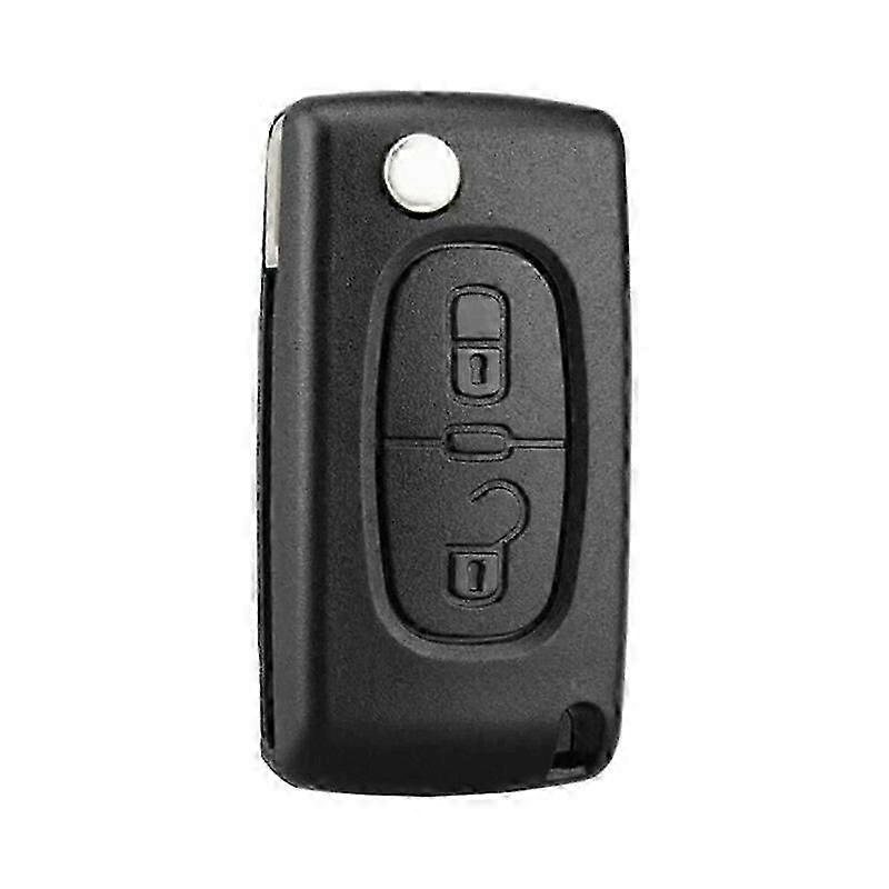 2 Buttons Key Shell Compatible CE0523 Folding Flip Key for Peugeot 207 307 308 407 408 3008 5008 Citroen C2 C3 C4 C5 C6 C8 (2 Buttons, CE0523)