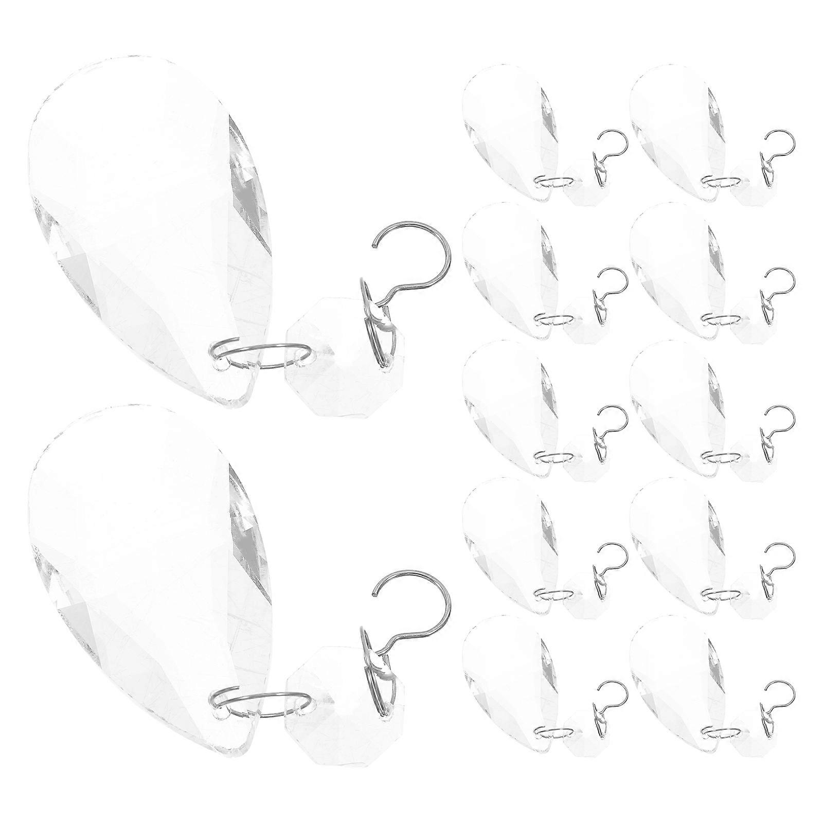 Hanging Crystals Sunlight Capture Decorative Prisms For Windows Design Clear Quartz 12Pcs