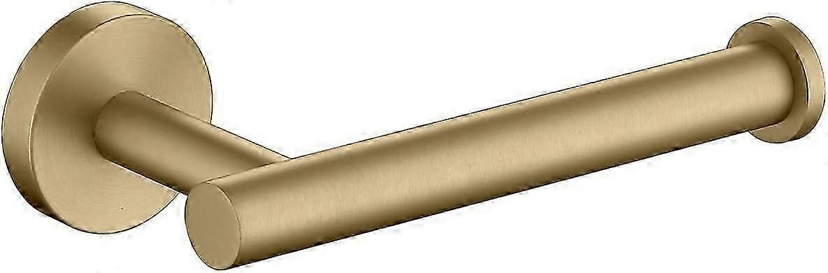 つや消しゴールドトイレットペーパーホルダーSUS304ステンレス鋼モダンラウンドティッシュロールホルダーウォールマウントトイレットペーパーロールディスペンサーバスルーム5インチTPホール