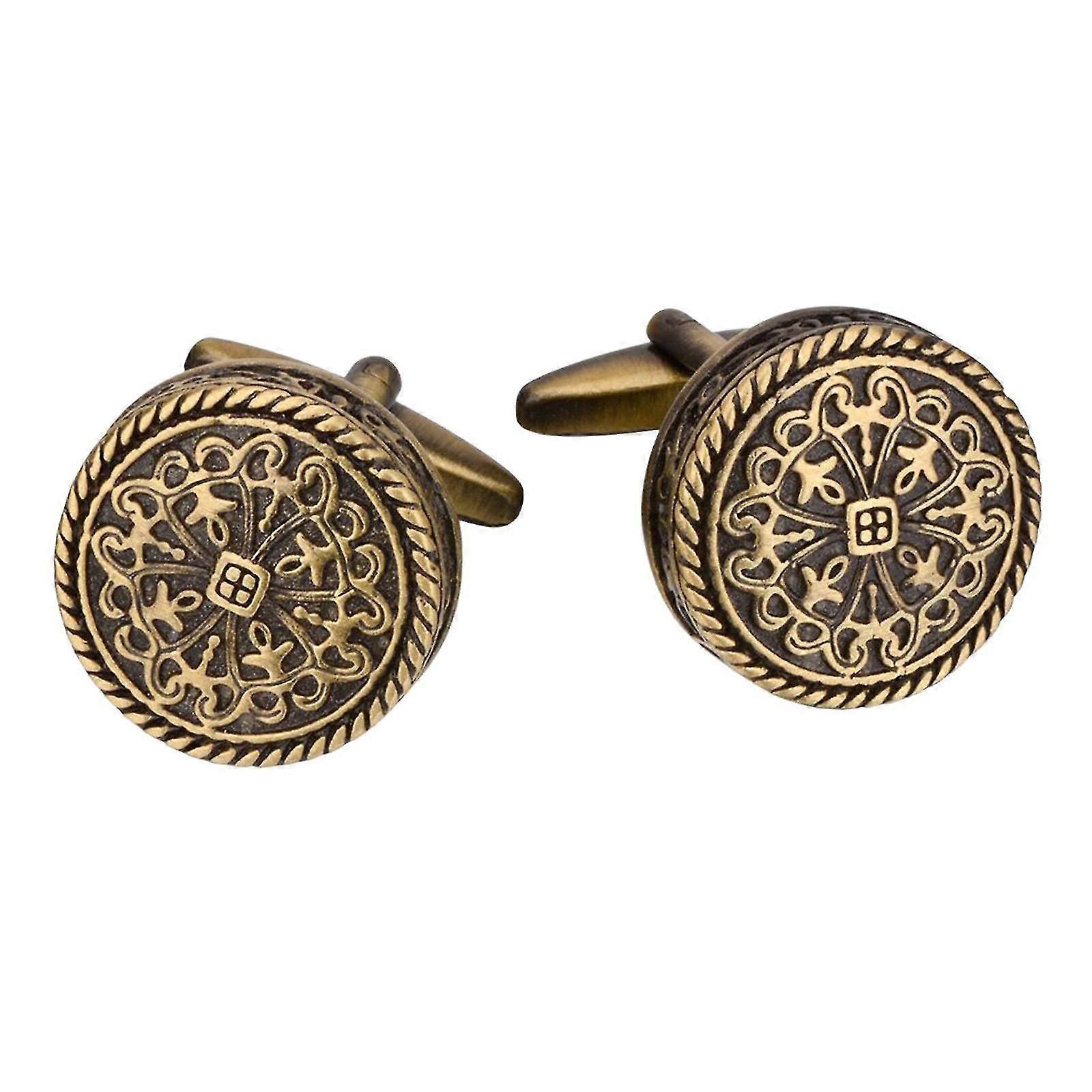 1 Pair Bronze Plated Vintage Antique Metal Blazer Button Set 20mm For Suit