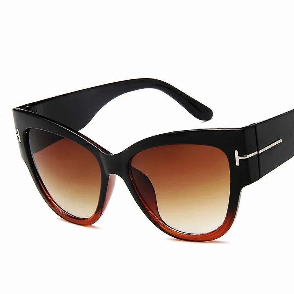 Módne slnečné okuliare Ženy Cat Eye Oversized Slnečné okuliare Dámske Gradient Lens Slnečné okuliare