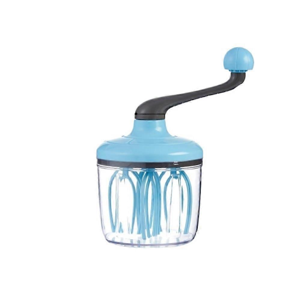 Manual Whisk Handheld Mixing Tool, 125x125mm Blue Kitchen Accessory, Multifunctional Milk Frother and Beater