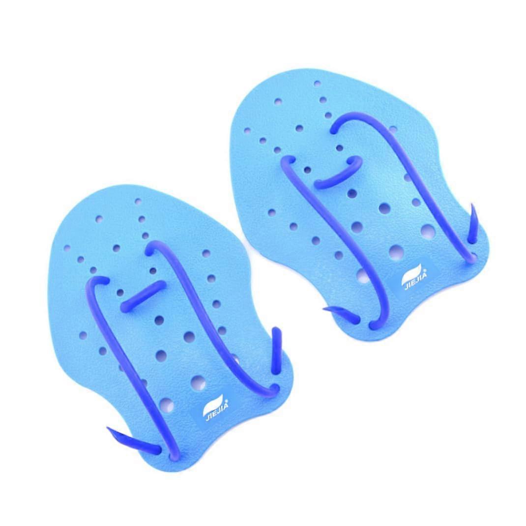 Swimming Paddle Gloves for Power Training - Blue Swimming Hand Paddle Fins for Children and Adults, 1 Pair