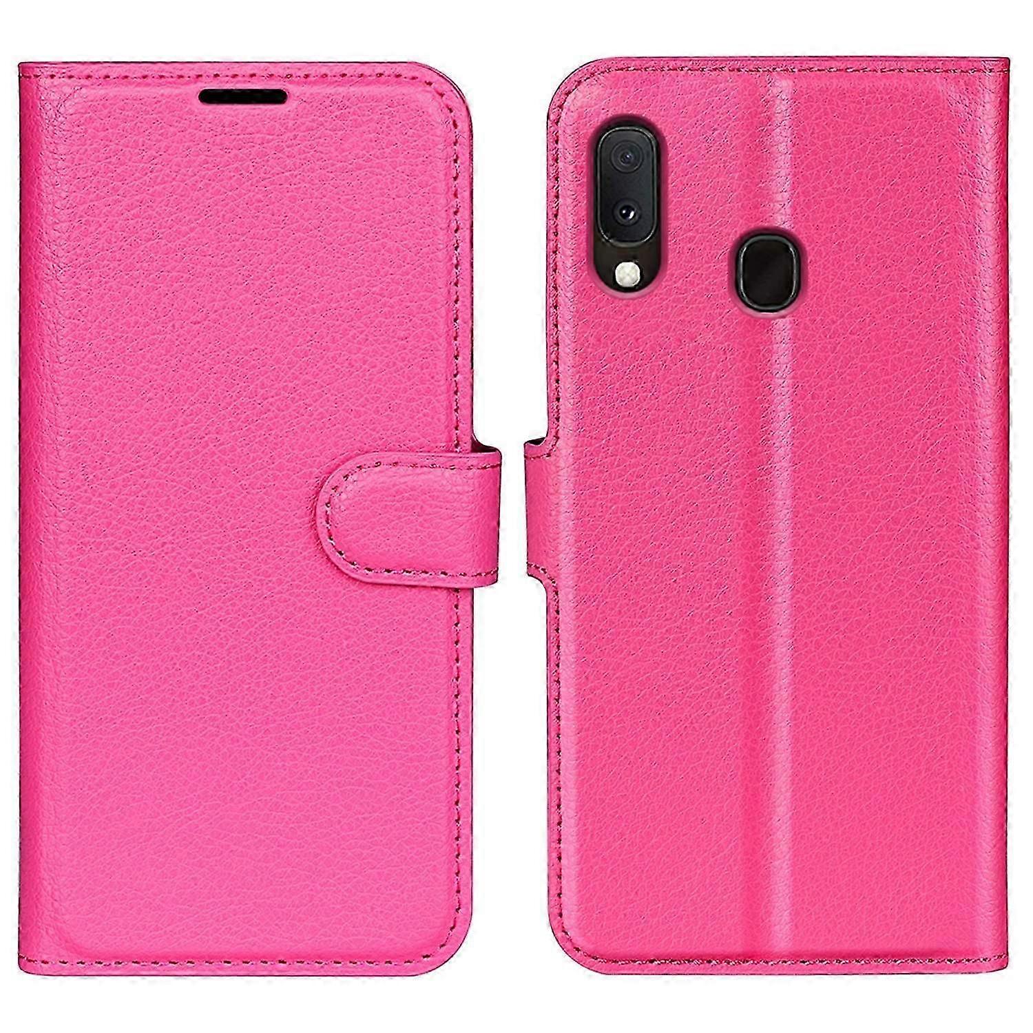 Litchi Texture Wallet Stand Leather Protective Phone Casing for Samsung Galaxy A20e