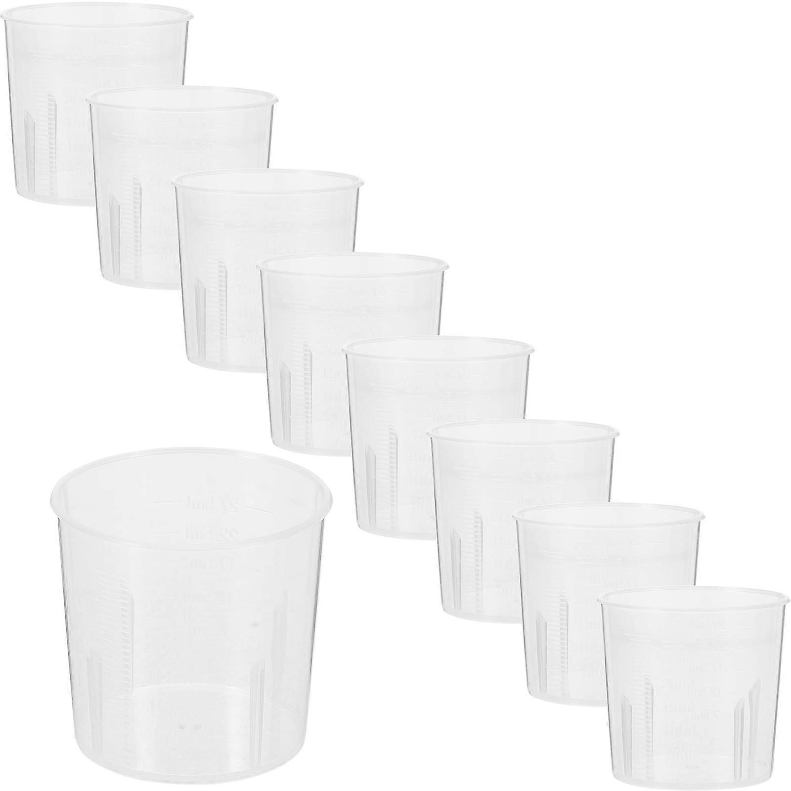 100pcs Transparent Reusable Mixing Cups for Epoxy, DIY Crafts, Art Projects – Precise Measuring & Pouring Tools