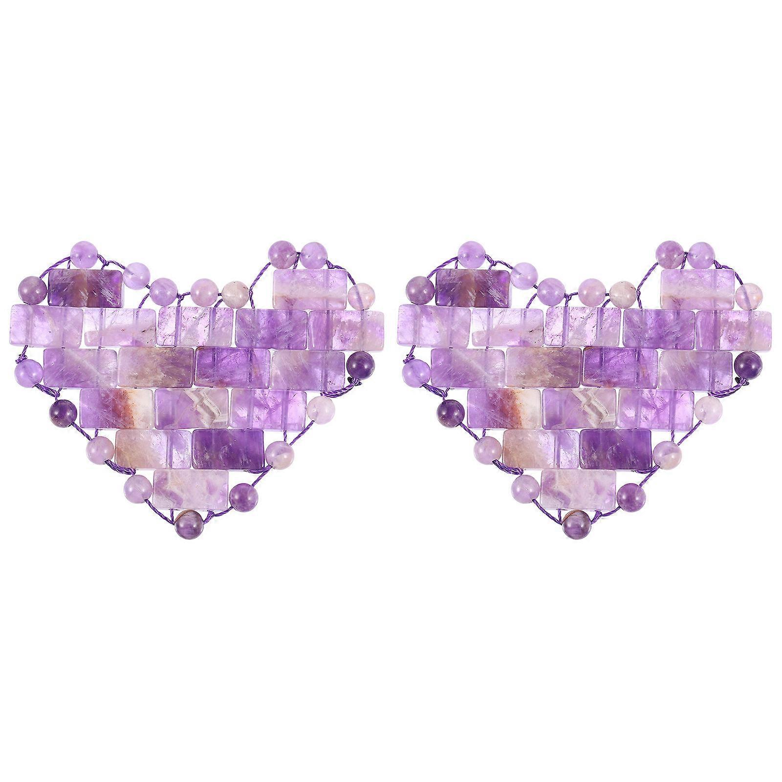 Sleep Mask For Eyelash Extensions Amethyst Jade Blindfold Nighttime Relaxation Purple 8x6.3cm Cooling Effect 1 Pair