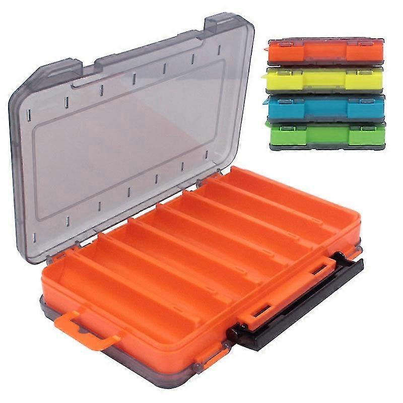 Waterproof Double-sided Fishing Lure And Tackle Storage Box with 14 Compartments