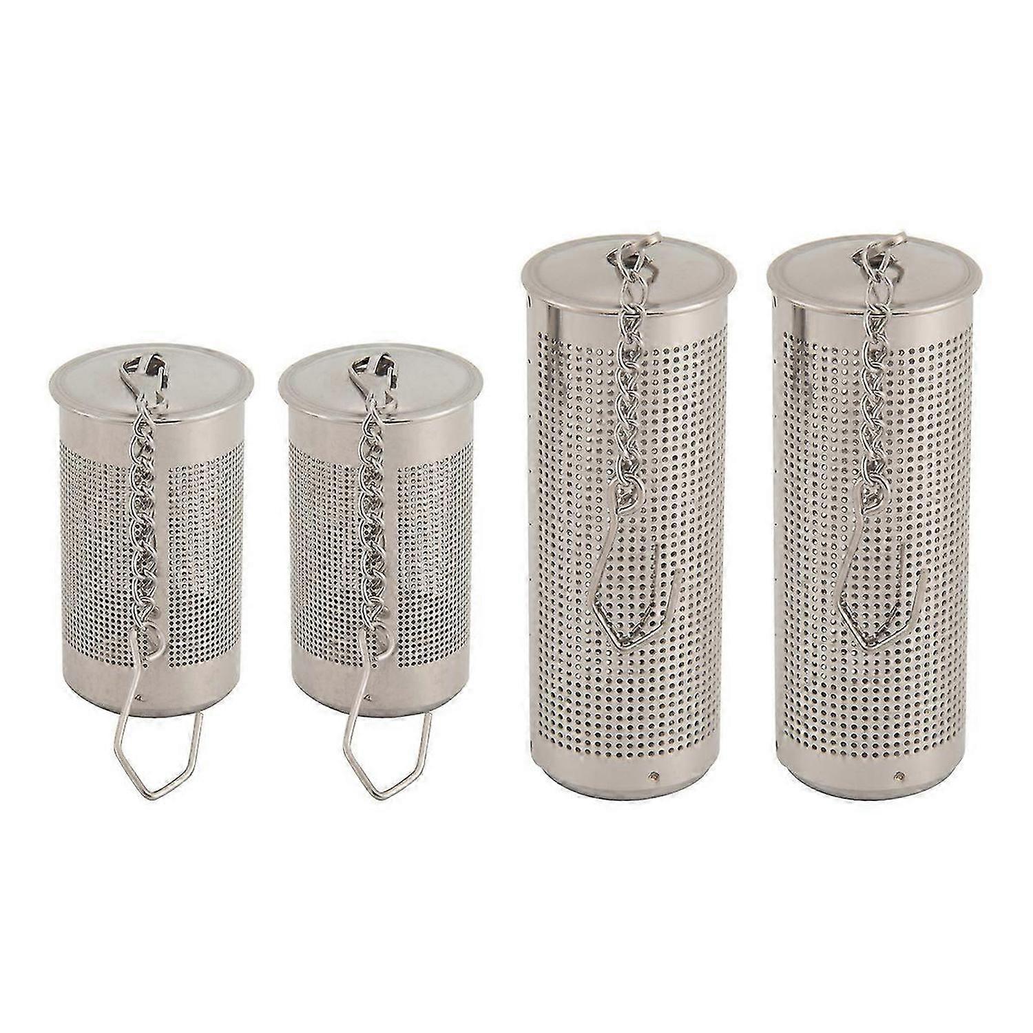 4PCS Tea Infusers for Loose Tea,Tea Filter with Lid,Stainless Steel Tea Strainer with Chain Hook,Lar