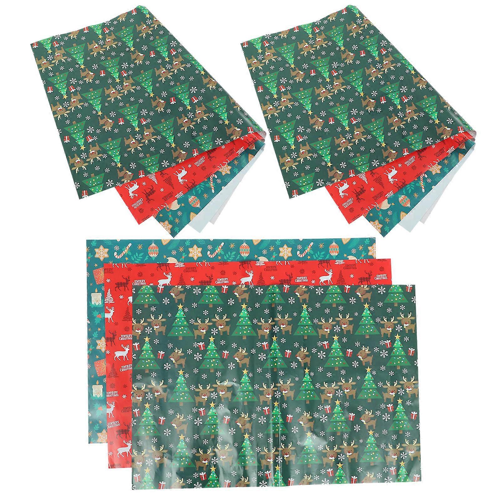 Beautiful Packing Paper Roll Christmas Design for Girls present Wrapping 52x75cm 10Set