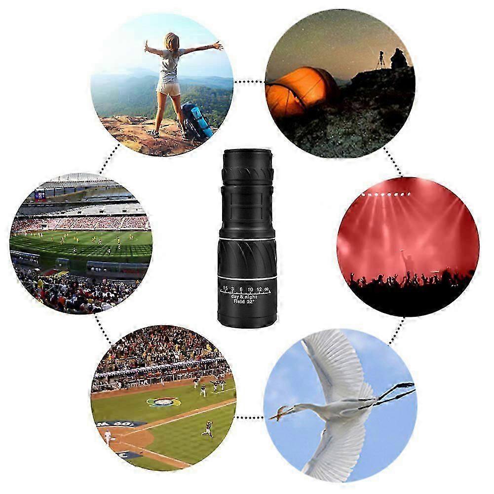 Mini télescope portable pour téléphone portable avec support, pour camping, chasse, observation des oiseaux
