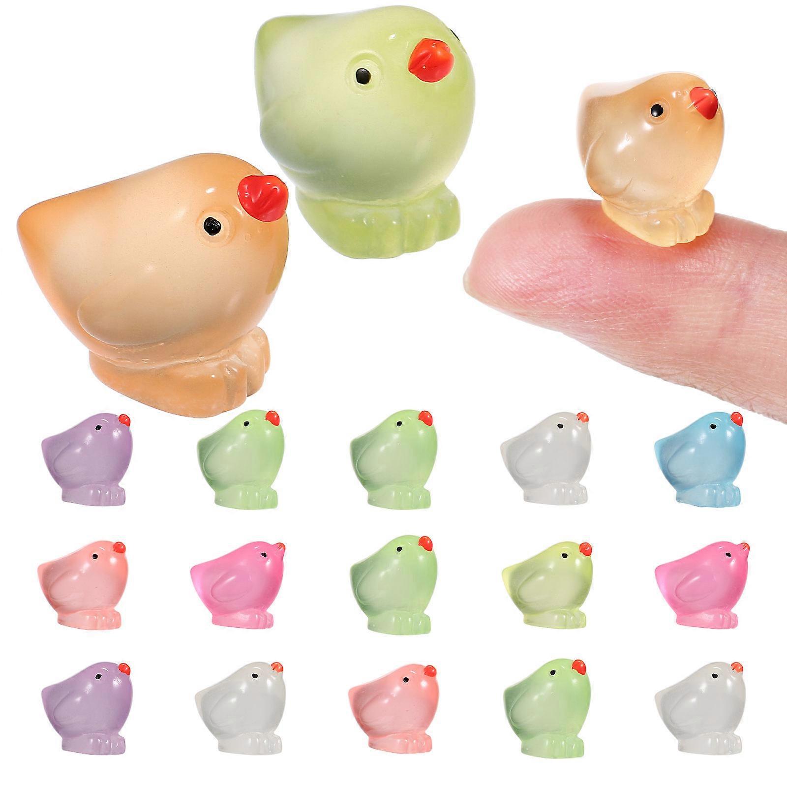 18pcs Mini Chicks Resin Figurines – Tiny Chicken Decorations for Parties, Home Decor & DIY Crafts – Non Fading Miniature Animals for Easter
