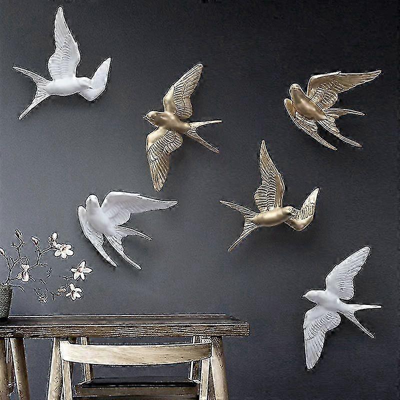 3D Fashion Swallow Wall Decoration Innovativi Ornamenti per montaggio a parete facili da installare per la casa