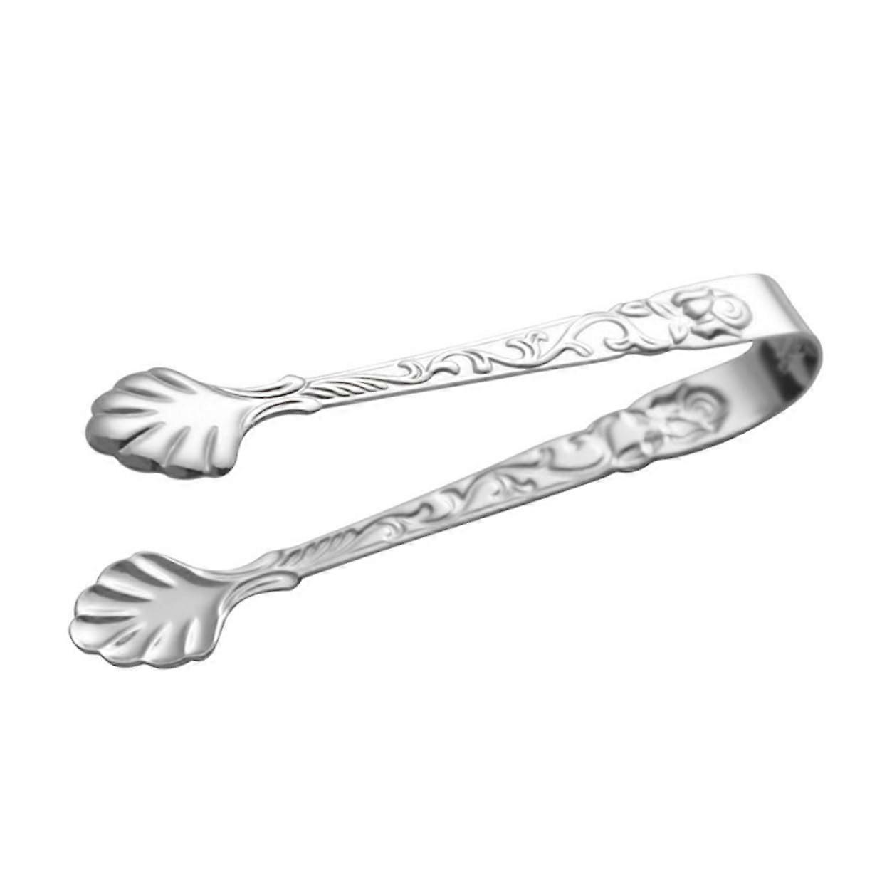Ice Cube Tongs Rose Design Multifunctional Stainless Steel for Restaurant Bar Party Cocktails Drinks Buffets